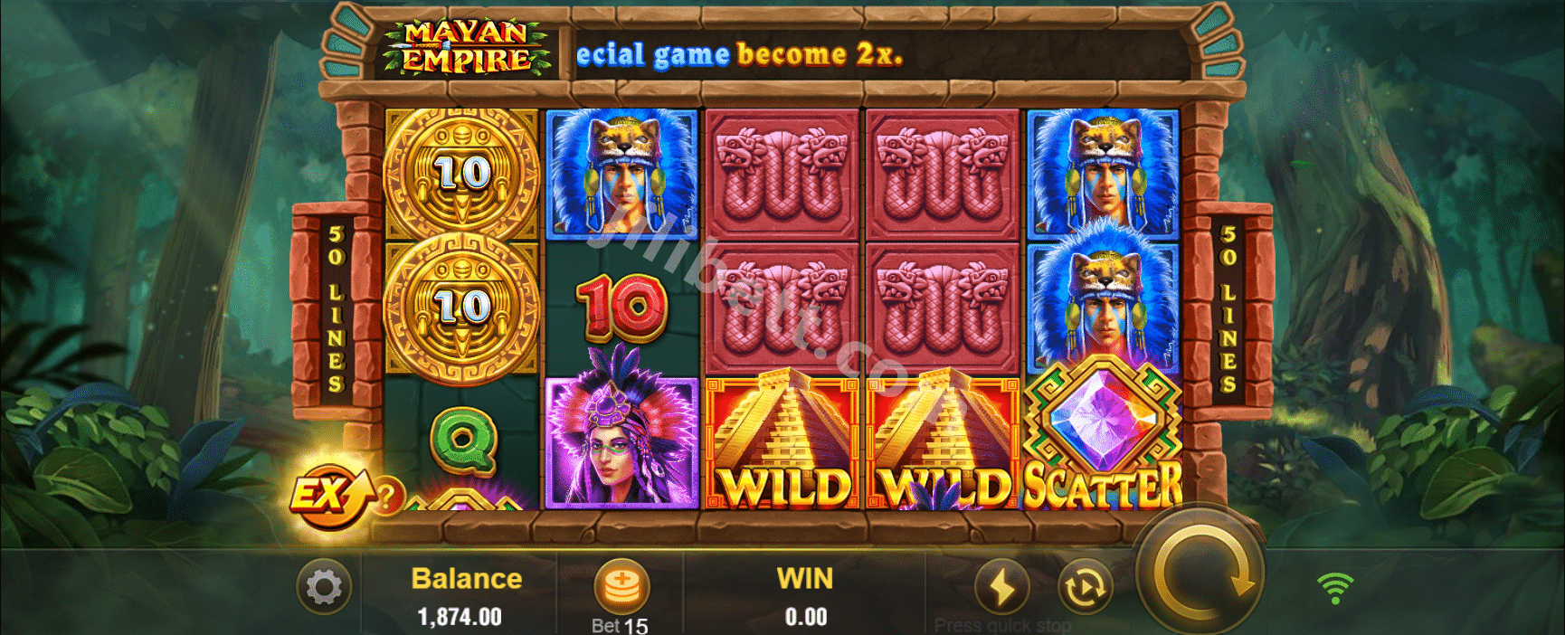 Mayan Empire Interface
