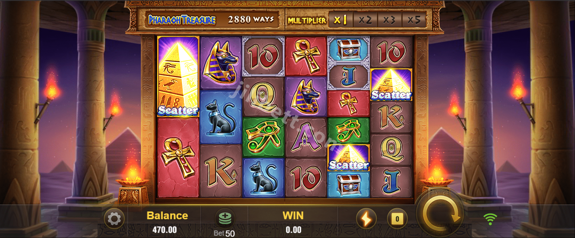 Pharoah Treasure Free Spin-01