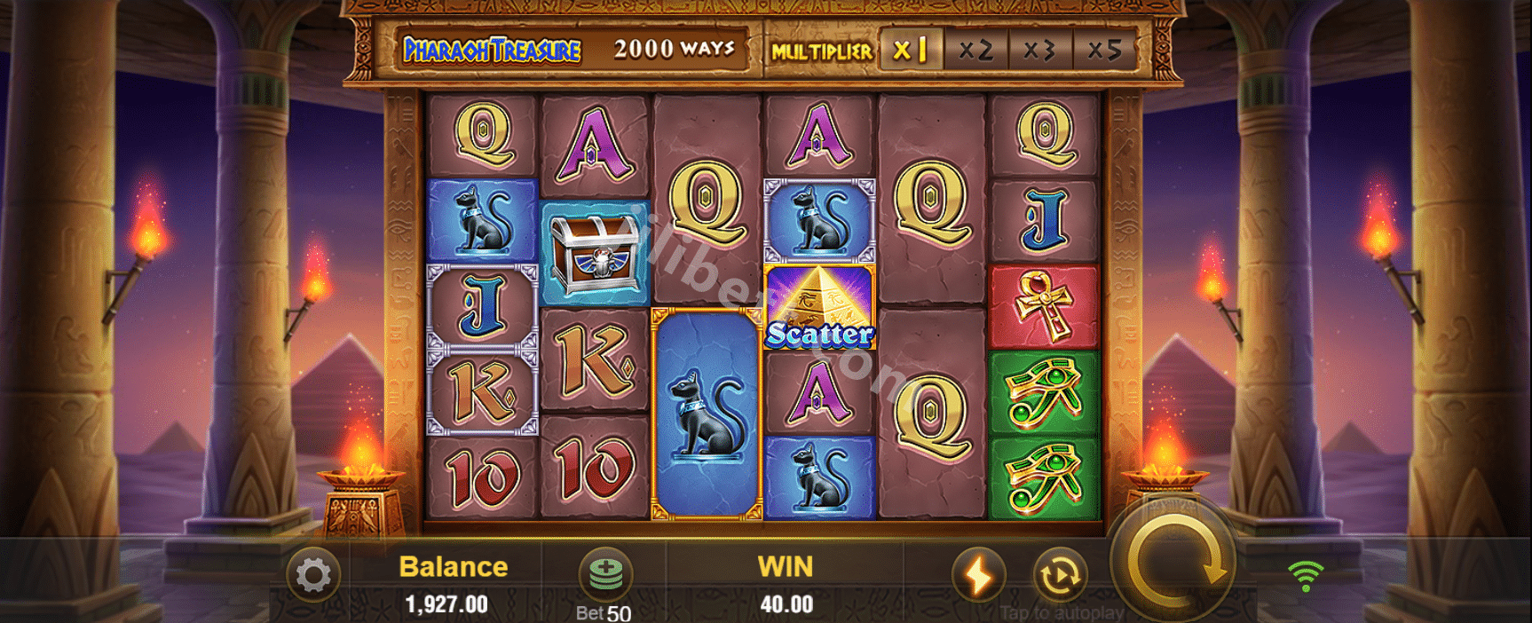 Pharoah Treasure Interface
